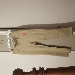 Girls Khaki Stretch Uniform Pants Jeggings Size 12